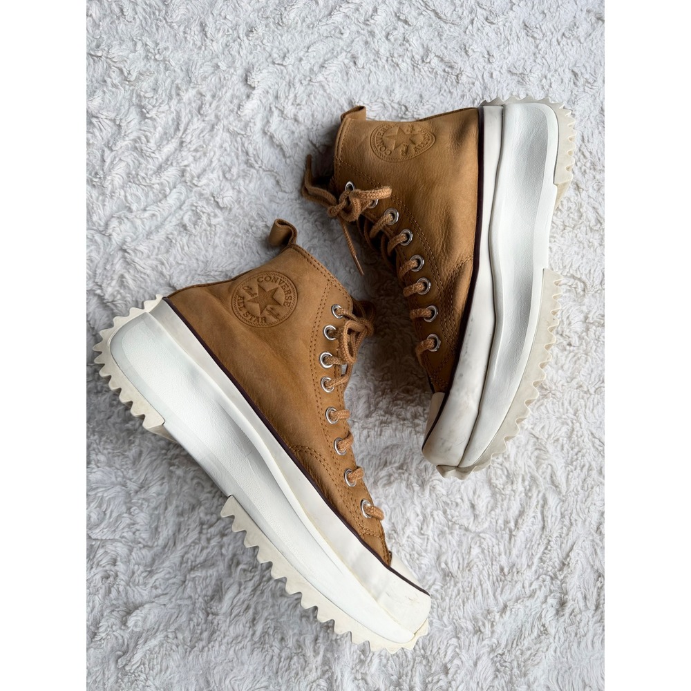 Converse Run Star Hike High Top Leather Platform Sneakers Wheat Tan Lug Sole 8.5 - Picture 10 of 10